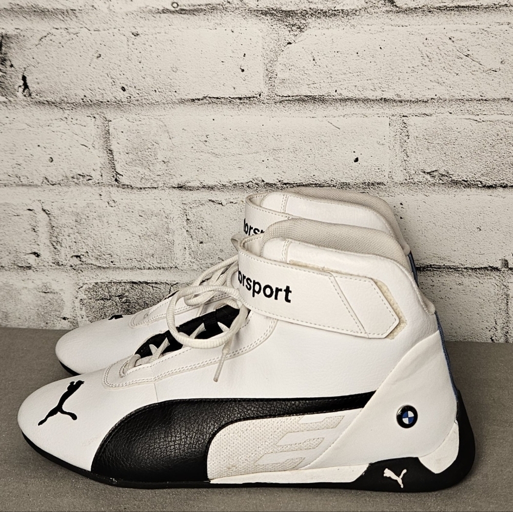 Puma BMW Motorsport Future Cat Mid Driving Shoes Mens 10.5 White - Picture 7 of 11